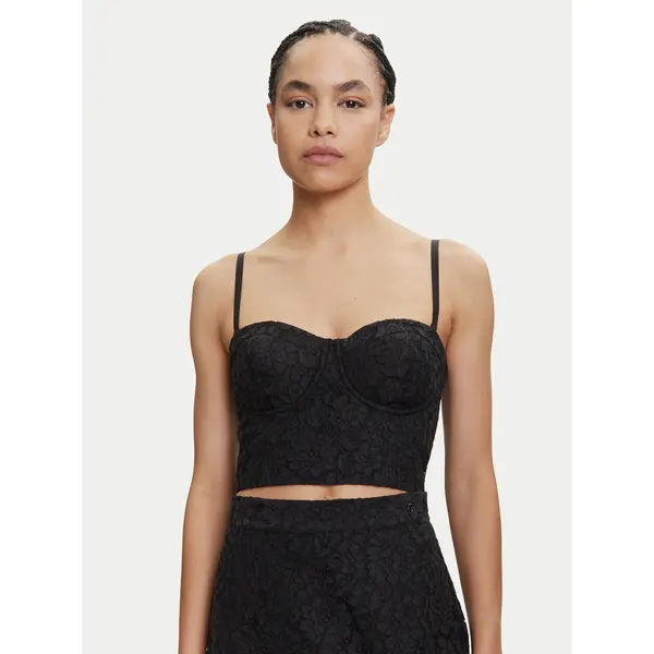 Guess Guess Top W5YH42 WHD00 Crna Regular Fit