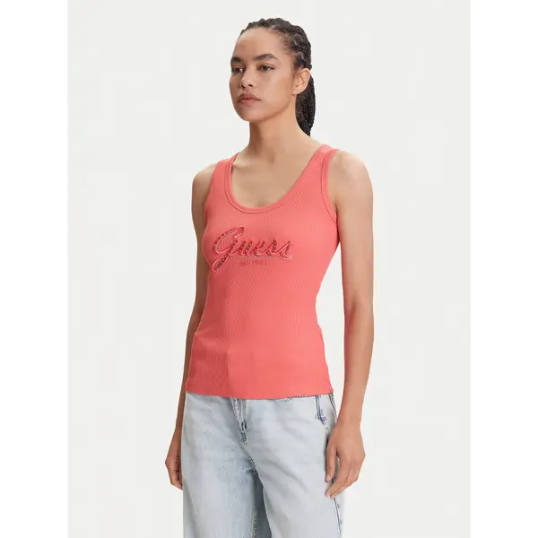 Guess Guess Top W5YP00 KCXJ2 Ružičasta Regular Fit