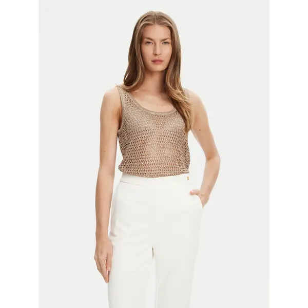 Guess Guess Top W5YR29 Z37G0 Bež Regular Fit