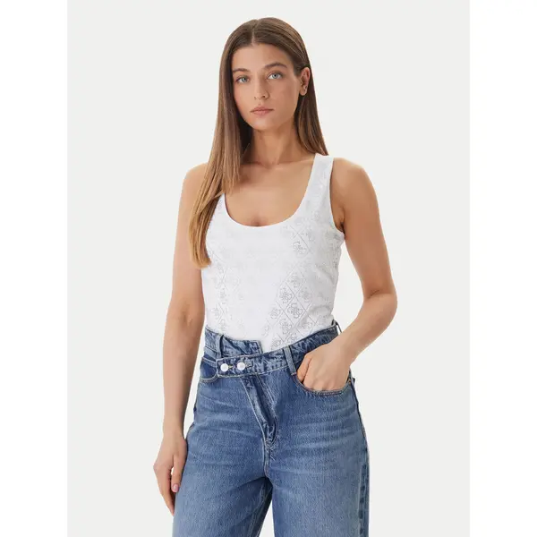 Guess Guess Top W6GP10 K2932 Bijela Regular Fit