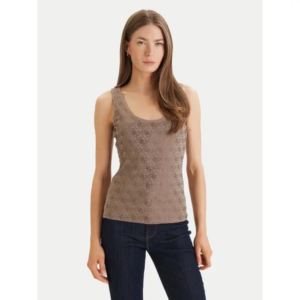 Guess Guess Top W6GP10 K2932 Zelena Regular Fit