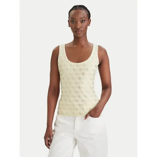 Guess Guess Top W6GP10 K2932 Žuta Regular Fit