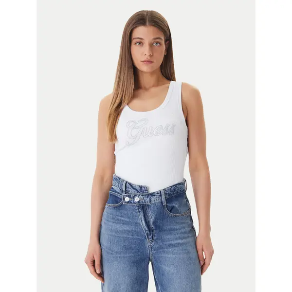 Guess Guess Top W6GP22 K2954 Bijela Regular Fit