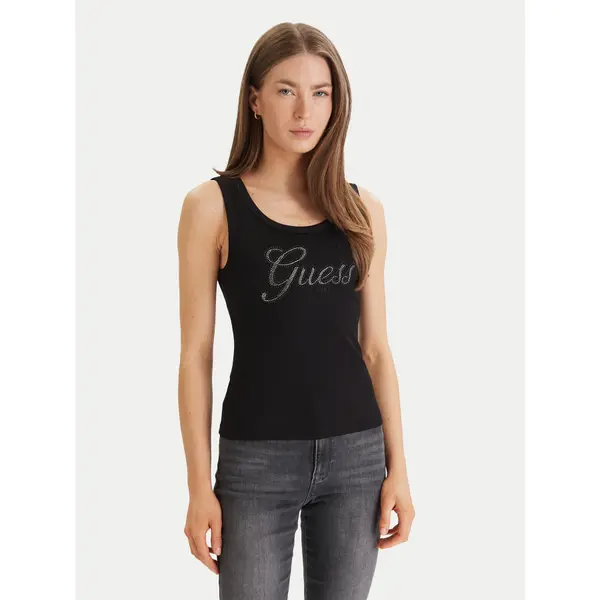 Guess Guess Top W6GP22 K2954 Crna Regular Fit