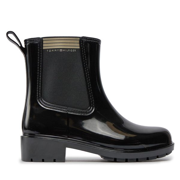 Tommy Hilfiger Gumene čizme Tommy Hilfiger Essential Tommy Rainboot FW0FW07760 Black BDS
