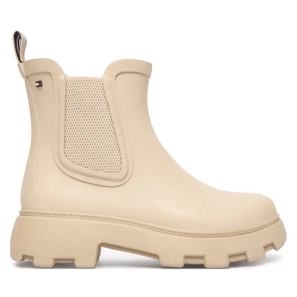 Tommy Hilfiger Gumene čizme Tommy Hilfiger Flag Cleated FW0FW09387 Bež