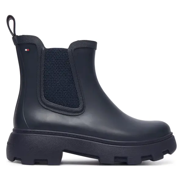 Tommy Hilfiger Gumene čizme Tommy Hilfiger Flag Cleated FW0FW09387 Tamnoplava