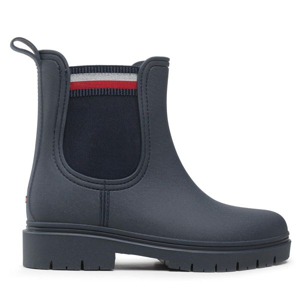 Tommy Hilfiger Gumene čizme Tommy Hilfiger Rain Boot Ankle Elastic FW0FW06774 Desert Sky DW5