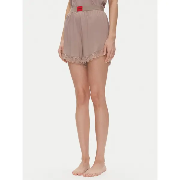 HUGO HUGO Kratke pidžama hlače Red Label Lace_Short 50531629 Smeđa Relaxed Fit