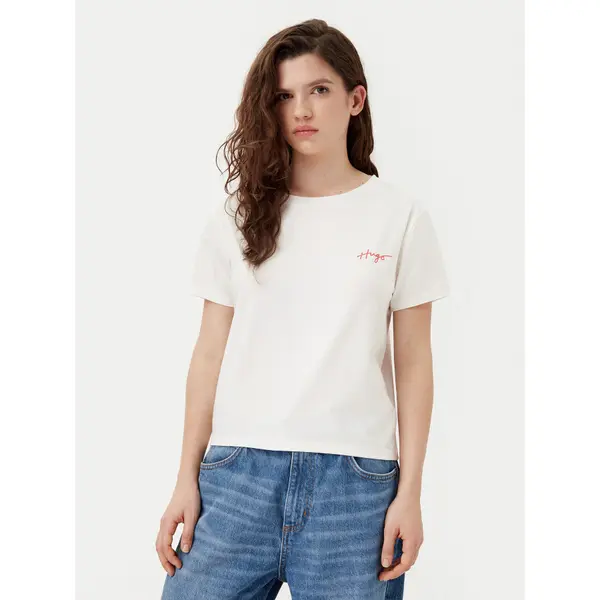 HUGO HUGO T-shirt 50534300 Bež Regular Fit