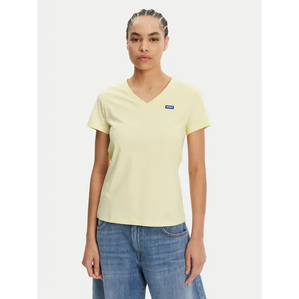 HUGO HUGO T-shirt Classic 50513667 Žuta Slim Fit