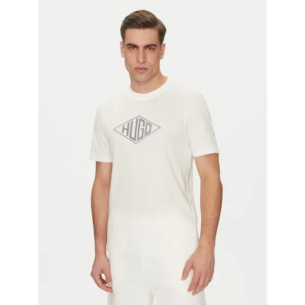 HUGO HUGO T-shirt Dalendi 50534934 Écru Regular Fit