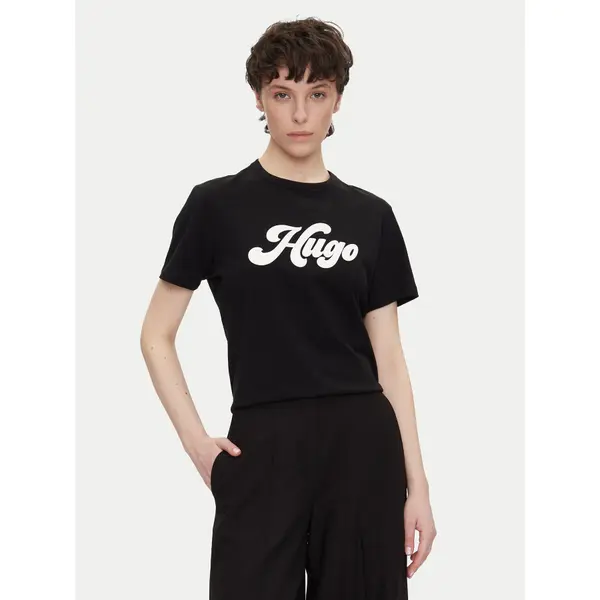 HUGO HUGO T-shirt Damacia_4 50539101 Crna Regular Fit