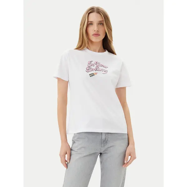 HUGO HUGO T-shirt Damacia_5 50540237 Bijela Regular Fit