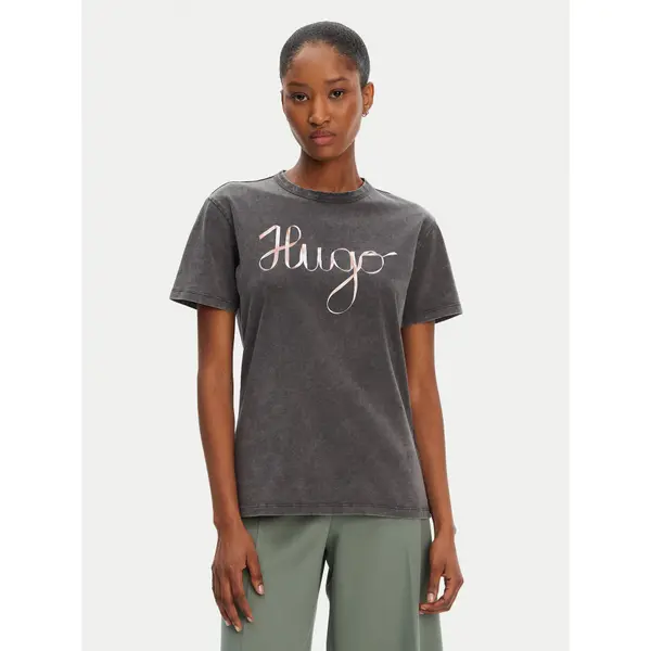 HUGO HUGO T-shirt Damacia_5 50544868 Crna Regular Fit
