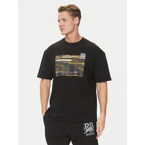 HUGO HUGO T-shirt Daveley_RB 50545125 Crna Regular Fit