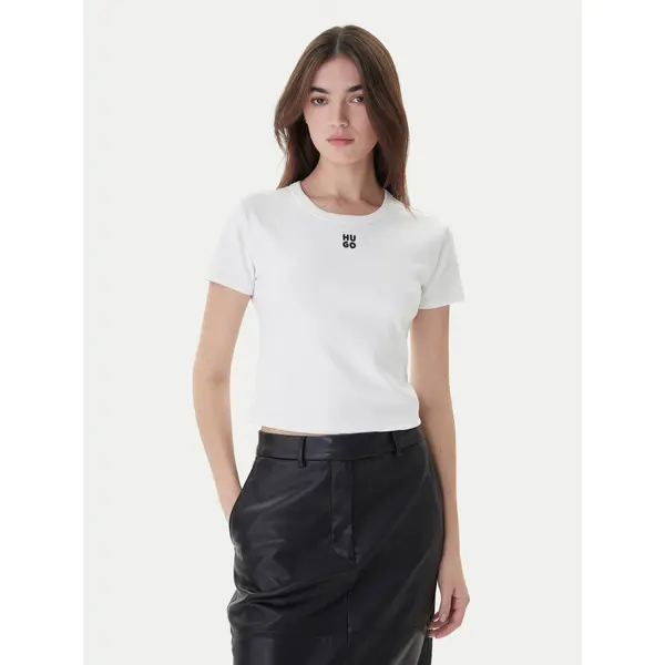 HUGO Hugo T-shirt Delanor 50512000 Bijela Slim Fit