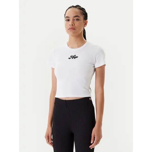 HUGO HUGO T-shirt Delanor_2 50539132 Bež Slim Fit