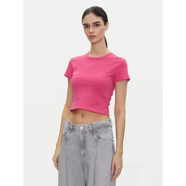 HUGO HUGO T-shirt Delanor_2 50539132 Ružičasta Cropped Fit
