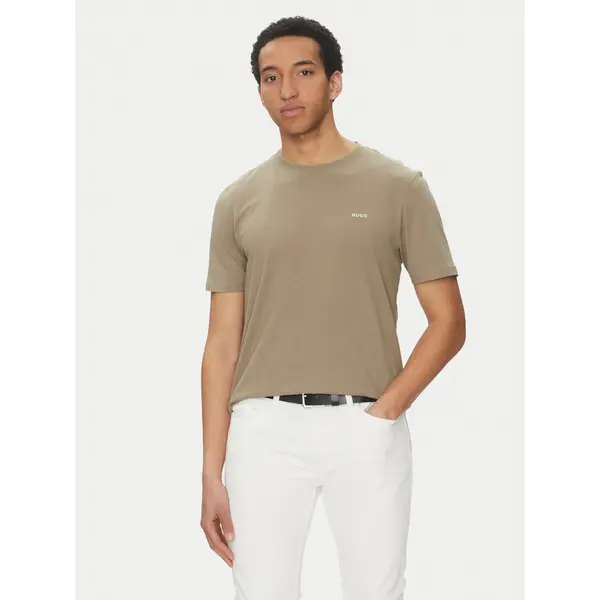 HUGO HUGO T-shirt Dero222 50466158 Smeđa Regular Fit