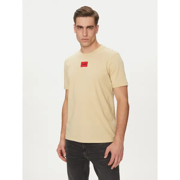 HUGO HUGO T-shirt Diragolino212 50447978 Bež Regular Fit