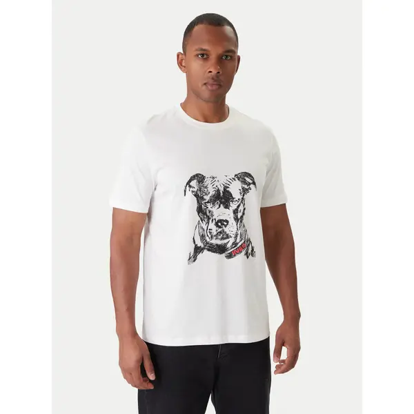 HUGO HUGO T-shirt Dubrox 50553779 Bijela Regular Fit