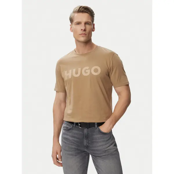 HUGO HUGO T-shirt Dulivio 50467556 Bež Regular Fit