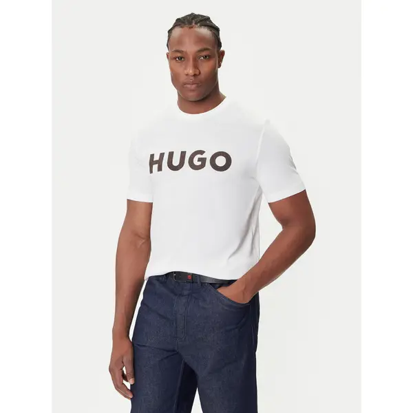 HUGO HUGO T-shirt Dulivio 50542737 Bijela Regular Fit