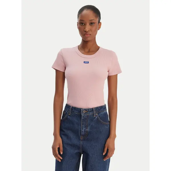 HUGO HUGO T-shirt Easy 50523924 Svijetlo roza Slim Fit