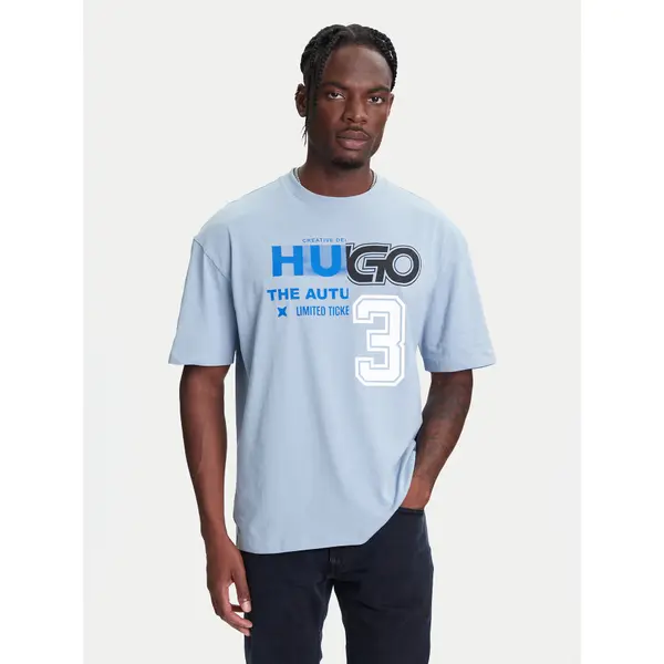 HUGO HUGO T-shirt Nesite 50544168 Plava Loose Fit