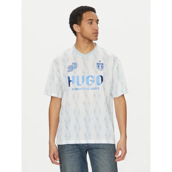 HUGO HUGO T-shirt Notbal 50536080 Bijela Oversize
