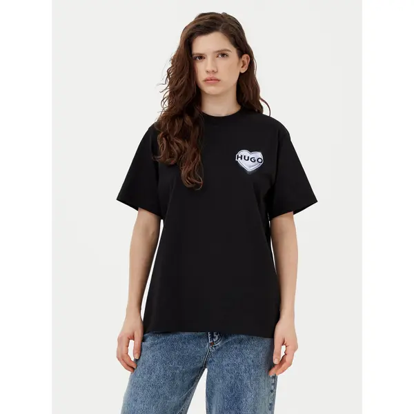 HUGO HUGO T-shirt Vintage 50534545 Crna Boxy Fit
