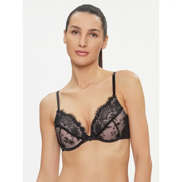 Hunkemöller Hunkemöller Grudnjak push-up Sia Pp Push 203528 Crna