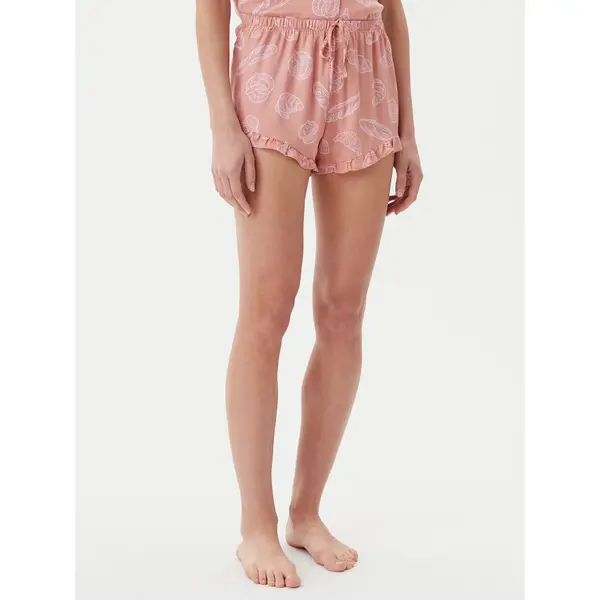 Hunkemöller Hunkemöller Kratke pidžama hlače 301443 Bež Regular Fit