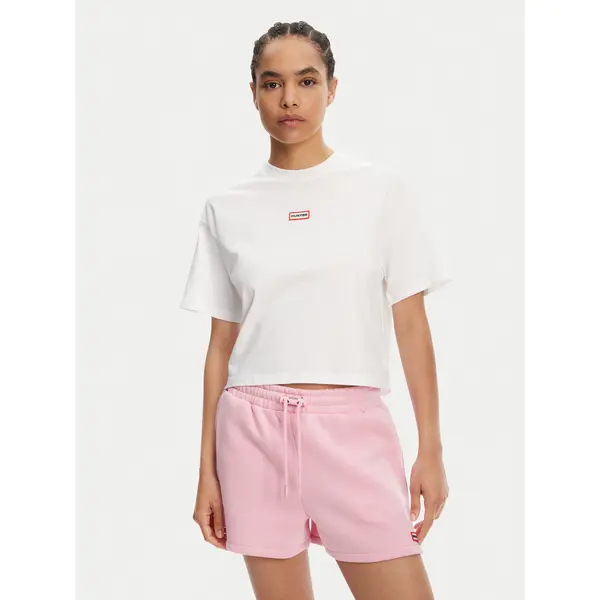 Hunter Hunter T-shirt Abby HARW0059251 Bijela Boxy Fit