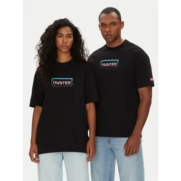 Hunter Hunter T-shirt Abele UNISEX HARU0007251 Crna Regular Fit