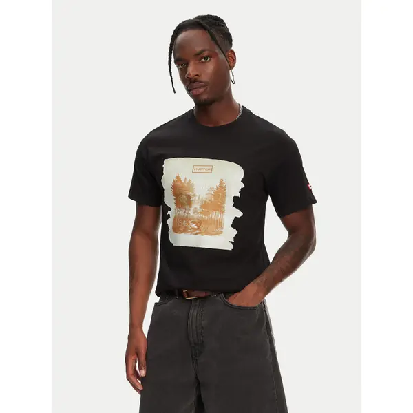 Hunter Hunter T-shirt Duart Graphic HARM0033251 Crna Regular Fit