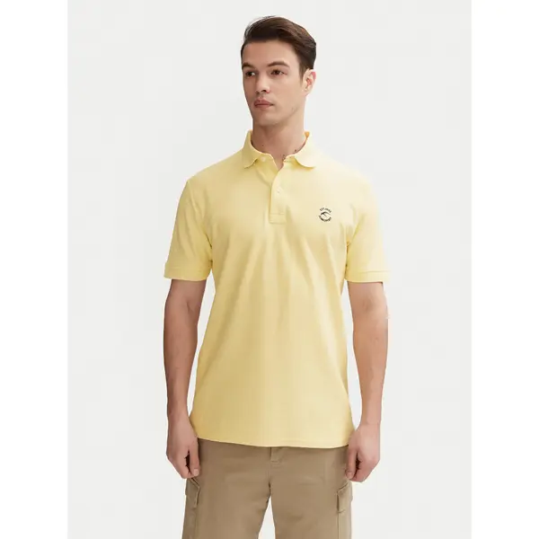 INDICODE INDICODE Polo Wadim 40-913 Bež Regular Fit