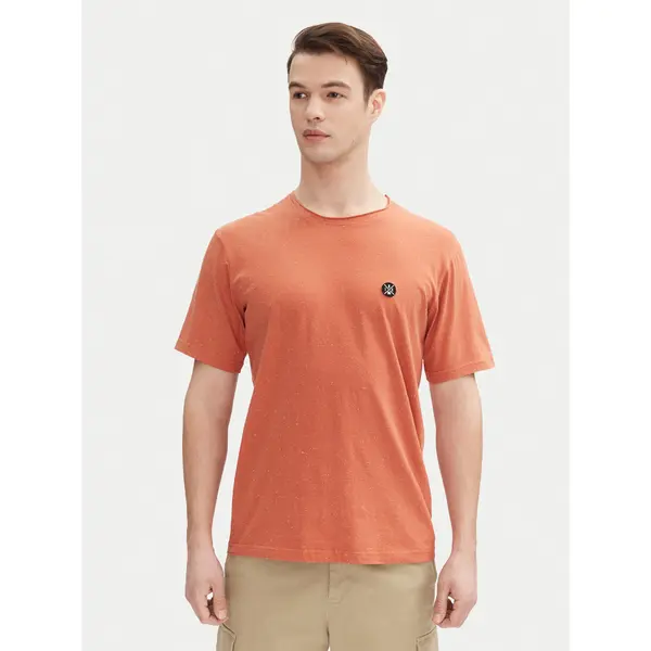 INDICODE INDICODE T-shirt Carlsin 41-121 Narančasta Regular Fit