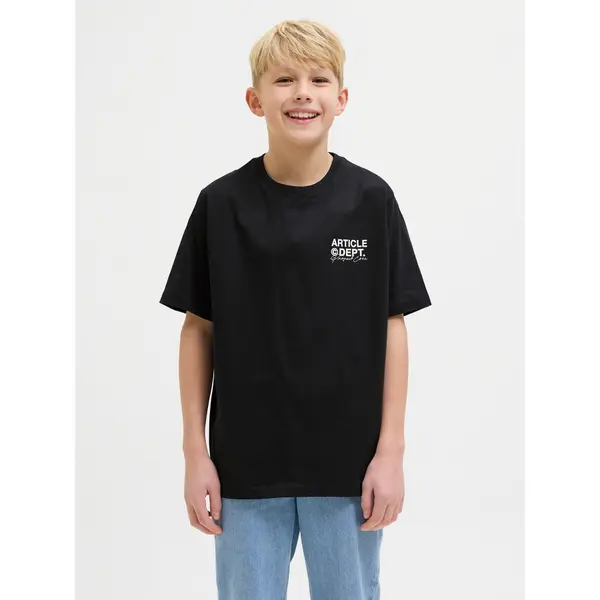 Jack & Jones Junior Jack & Jones Junior T-shirt Dynamic Dust 12274677 Crna Loose Fit