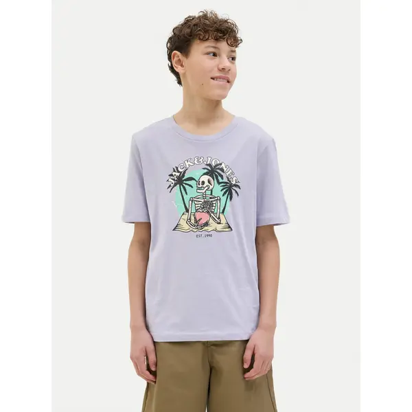 Jack & Jones Junior Jack & Jones Junior T-shirt Elijah 12269825 Ljubičasta Regular Fit