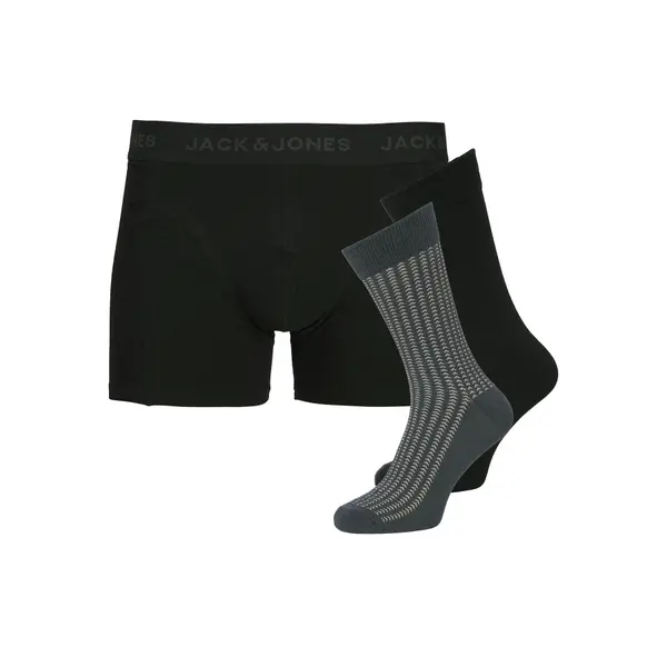 jack & jones Jack & Jones Set bokserice i čarape Trent Giftbox 12285126 Crna