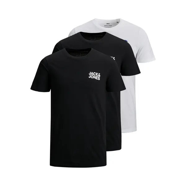 jack & jones Jack & Jones Set t-shirt majica﻿ Corp Logo 12191762 Crna Slim Fit