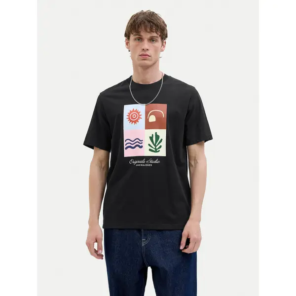 jack & jones Jack & Jones T-shirt Canggu 12277220 Crna Regular Fit
