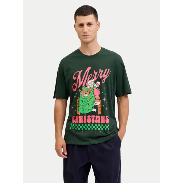 jack & jones Jack & Jones T-shirt Holiday Cartoon 12287550 Zelena Relaxed Fit