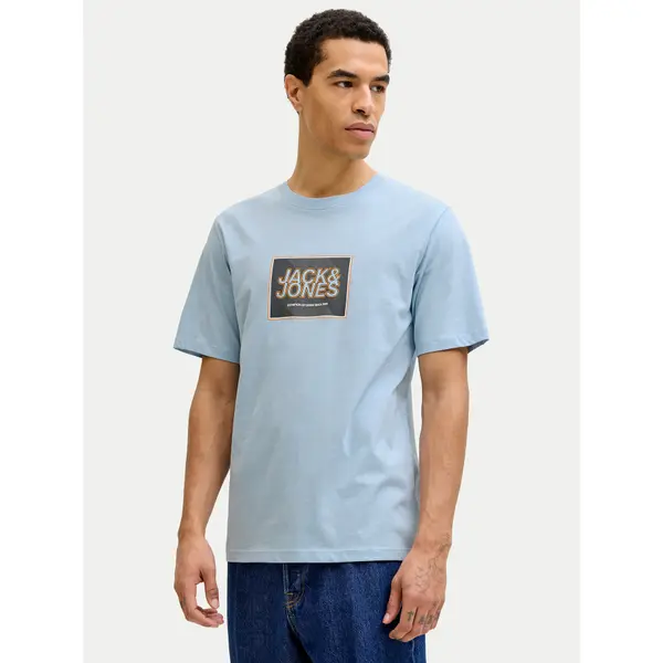 jack & jones Jack & Jones T-shirt Jjrain Tee Ss Crew Neck 12288097 Svijetloplava Regular Fit