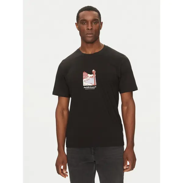 jack & jones Jack & Jones T-shirt Split Graphic 12273000 Crna Regular Fit