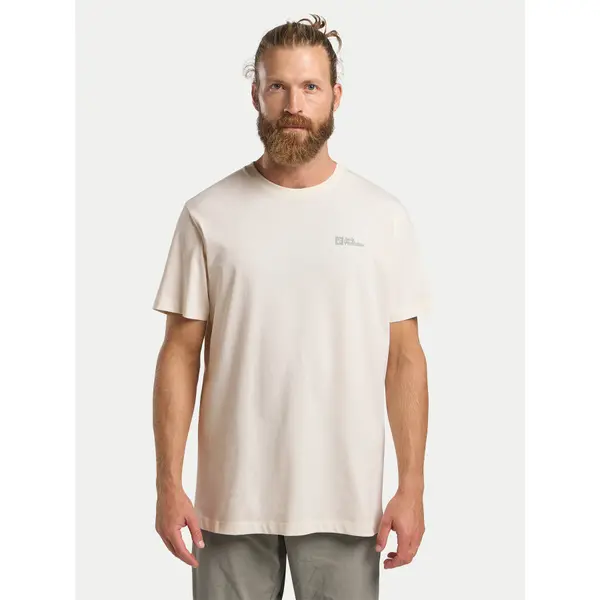 Jack Wolfskin Jack Wolfskin T-shirt Essential 1808382 Écru Regular Fit