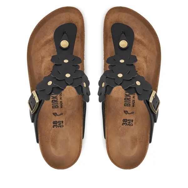 Birkenstock Japanke Birkenstock Gizeh Flowers 1026719 Crna