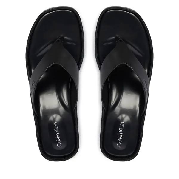 Calvin Klein Japanke Calvin Klein Block Heel Sndl Thong Lth HW0HW02913 Crna